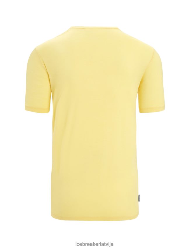 Icebreaker merino tech lite ii dabīgs t-krekls ar īsām piedurknēm vīriešiem vasara apģērbs 622ZJ93