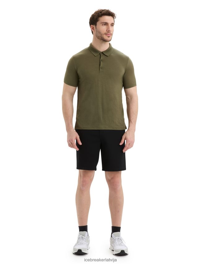 Icebreaker merino tech lite ii polo ar īsām piedurknēm vīriešiem loden apģērbs 622ZJ39
