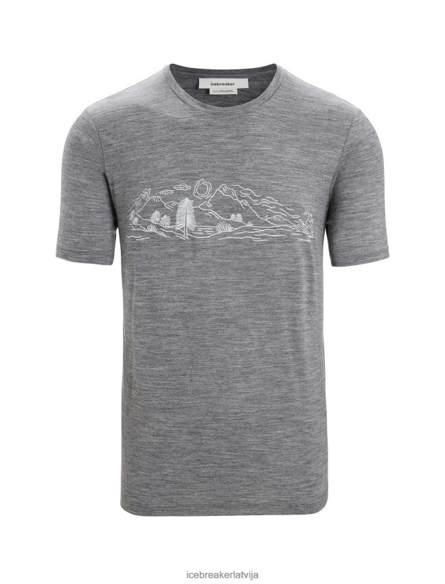 Icebreaker merino tech lite ii t-krekls ar īsām piedurknēm dabas sprints vīriešiem smilšakmens virši apģērbs 622ZJ54