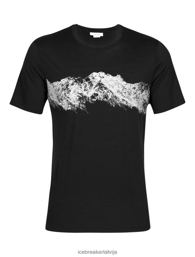 Icebreaker merino tech lite ii t-krekls ar īsām piedurknēm ievērojams klāsts vīriešiem melns apģērbs 622ZJ411