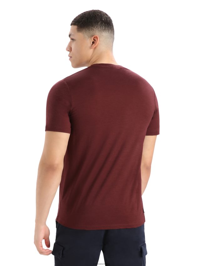 Icebreaker merino tech lite ii t-krekls ar īsām piedurknēm kalnu ģeoloģija vīriešiem espresso apģērbs 622ZJ382