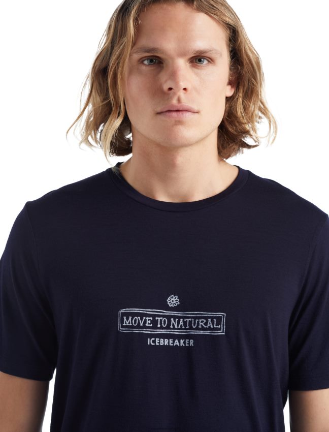 Icebreaker merino tech lite ii t-krekls ar īsām piedurknēm, kas audzēts uz dienvidiem vīriešiem pusnakts flote apģērbs 622ZJ484