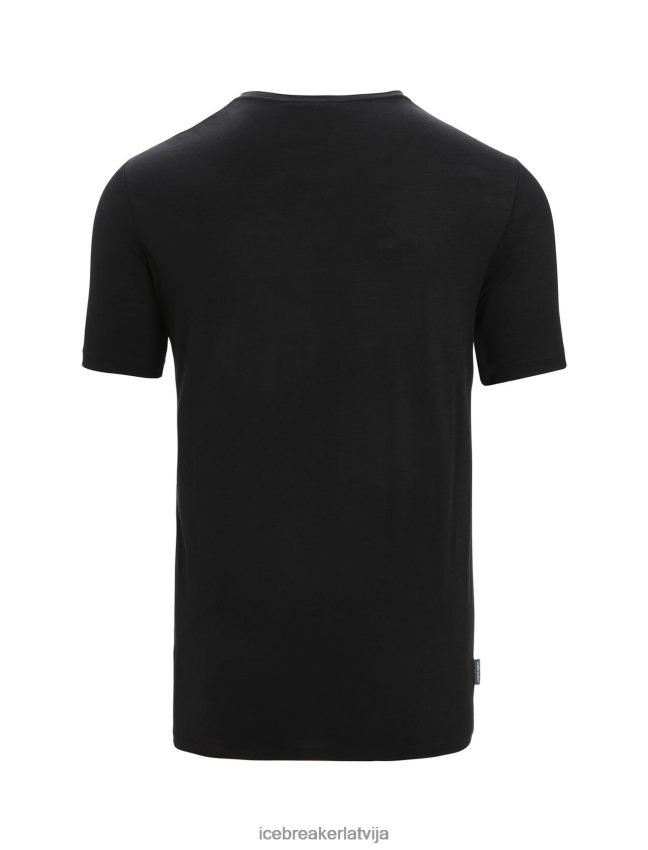 Icebreaker merino tech lite ii t-krekls ar īsām piedurknēm polārais airis vīriešiem melns apģērbs 622ZJ66