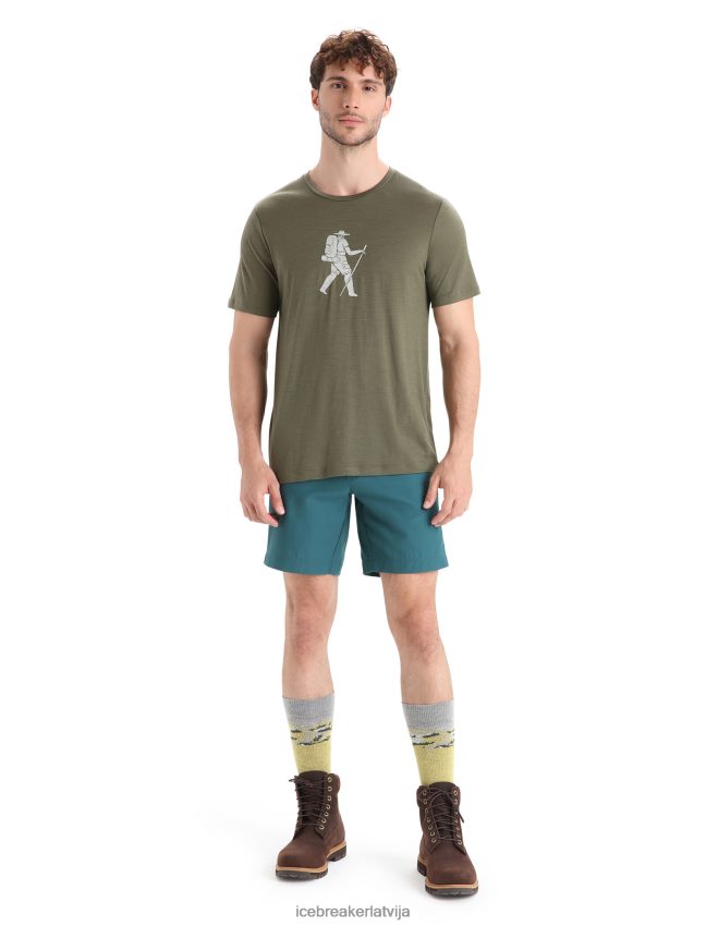Icebreaker merino tech lite ii t-krekls ar īsām piedurknēm vīriešiem loden apģērbs 622ZJ38