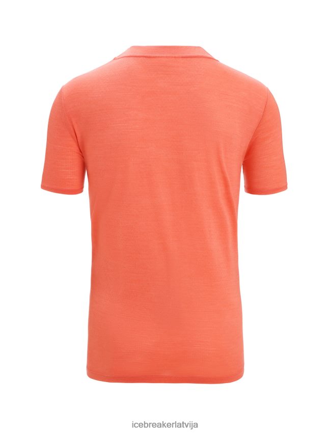 Icebreaker zoneknit merino īsām piedurknēm t-krekls ģeodēzisks vīriešiem vasara / dinamiska zeme apģērbs 622ZJ64