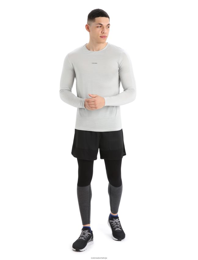 Icebreaker zoneknit merino t-krekls ar garām piedurknēm vīriešiem ēteris apģērbs 622ZJ438