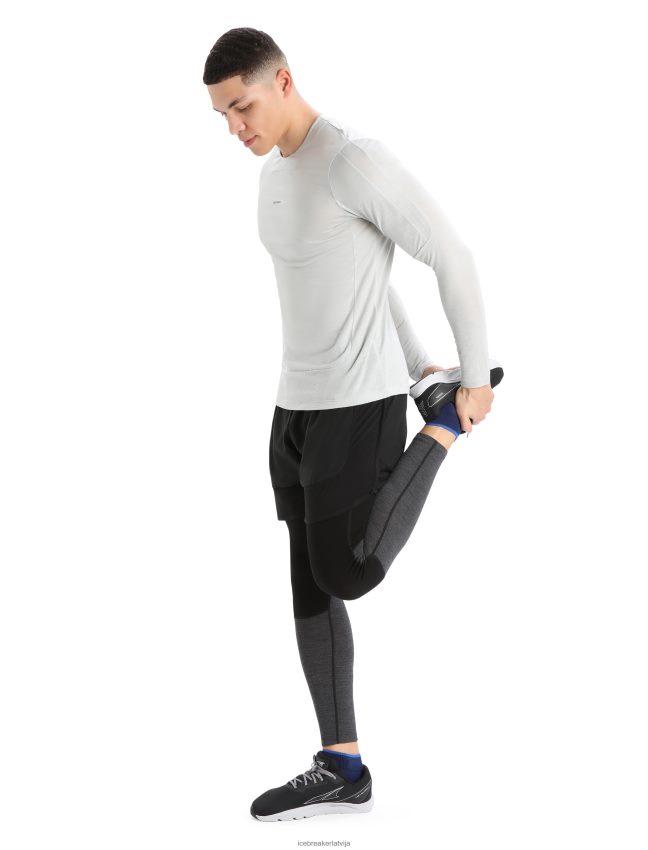 Icebreaker zoneknit merino t-krekls ar garām piedurknēm vīriešiem ēteris apģērbs 622ZJ438