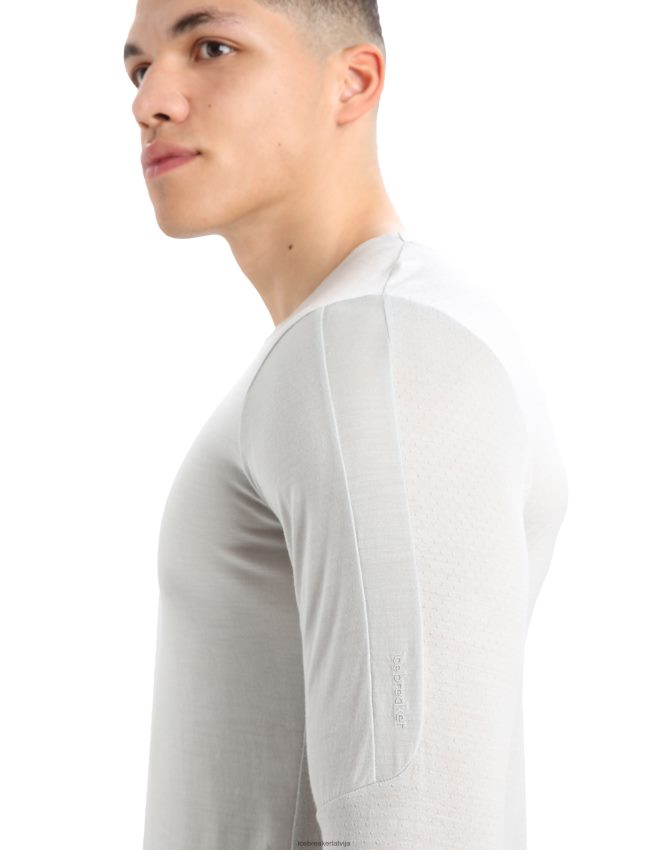 Icebreaker zoneknit merino t-krekls ar garām piedurknēm vīriešiem ēteris apģērbs 622ZJ438