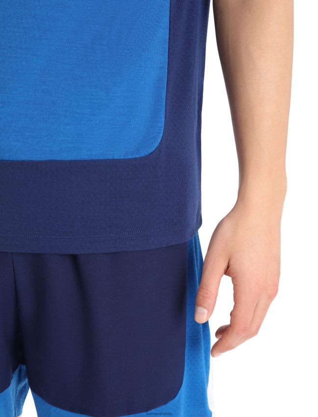 Icebreaker zoneknit merino t-krekls ar īsām piedurknēm vīriešiem lazurīts/karaliskā flote apģērbs 622ZJ401