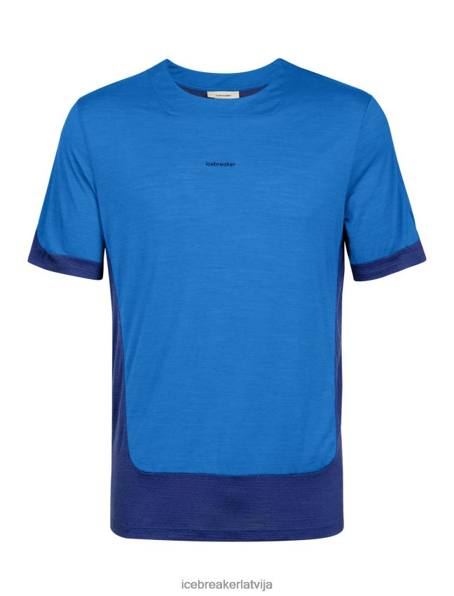 Icebreaker zoneknit merino t-krekls ar īsām piedurknēm vīriešiem lazurīts/karaliskā flote apģērbs 622ZJ401