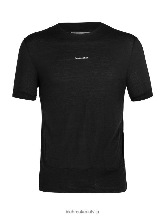 Icebreaker zoneknit merino t-krekls ar īsām piedurknēm vīriešiem melns apģērbs 622ZJ498