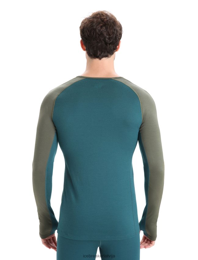 Icebreaker 200 zoneknit merino garo piedurkņu termo tops vīriešiem loden/zaļa godība apģērbs 622ZJ180