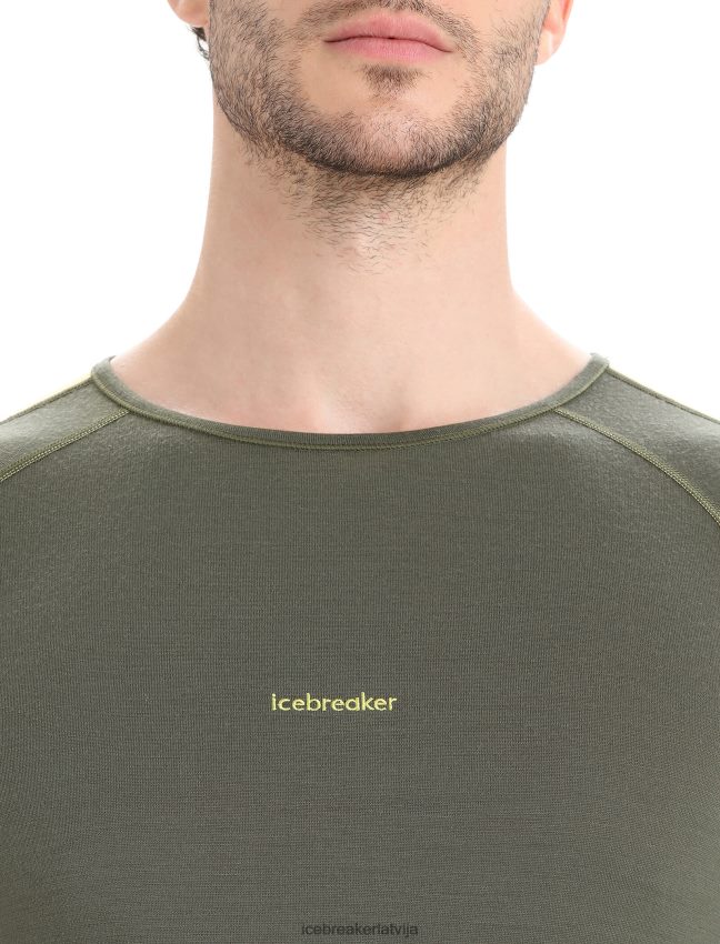 Icebreaker 200 zoneknit merino garo piedurkņu termo tops vīriešiem loden/zaļa godība apģērbs 622ZJ180