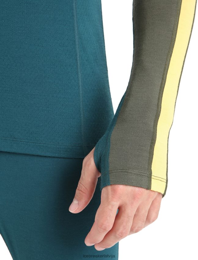 Icebreaker 200 zoneknit merino garo piedurkņu termo tops vīriešiem loden/zaļa godība apģērbs 622ZJ180