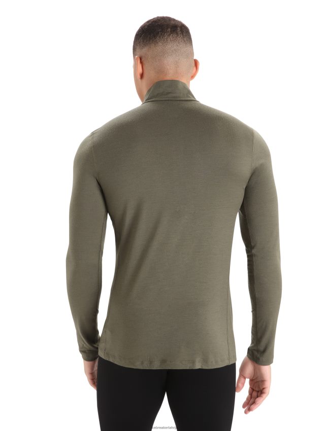 Icebreaker Merino 200 oasis termo tops ar garām piedurknēm ar pusi rāvējslēdzēju vīriešiem loden apģērbs 622ZJ152