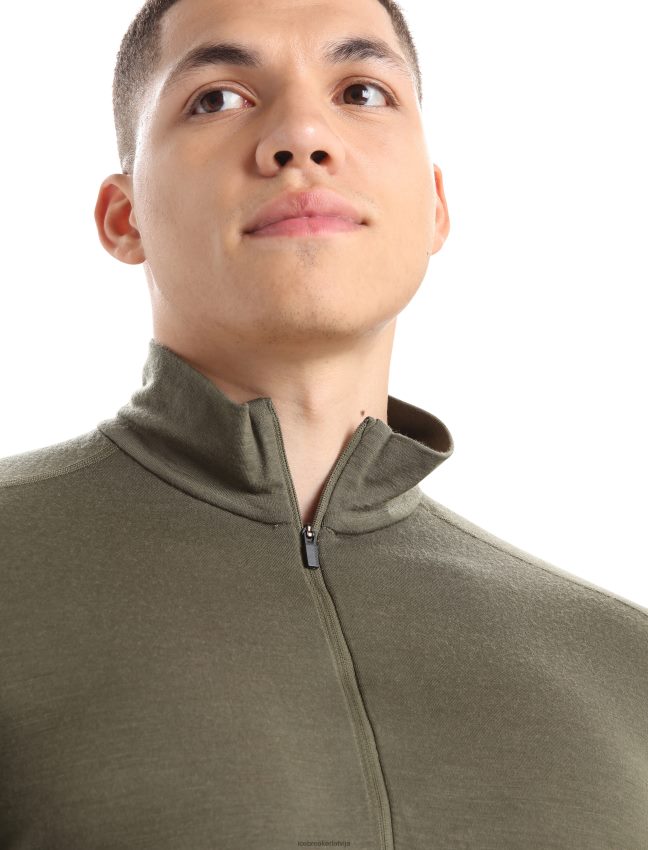 Icebreaker Merino 200 oasis termo tops ar garām piedurknēm ar pusi rāvējslēdzēju vīriešiem loden apģērbs 622ZJ152