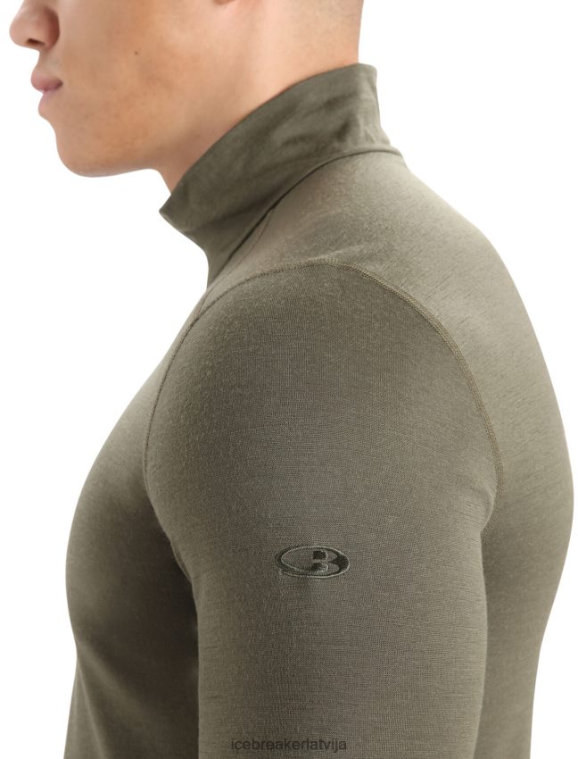 Icebreaker Merino 200 oasis termo tops ar garām piedurknēm ar pusi rāvējslēdzēju vīriešiem loden apģērbs 622ZJ152