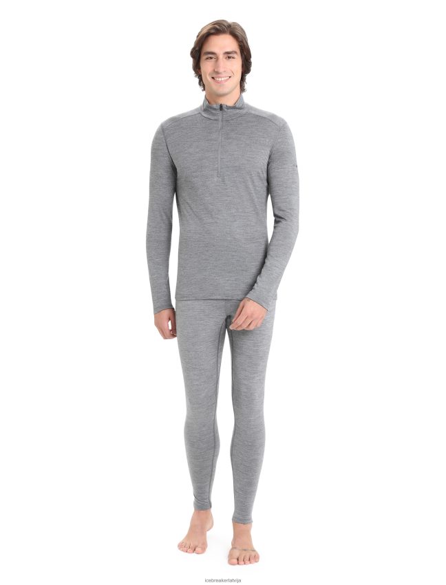 Icebreaker Merino 200 oasis termo tops ar garām piedurknēm ar pusi rāvējslēdzēju vīriešiem smilšakmens virši apģērbs 622ZJ150