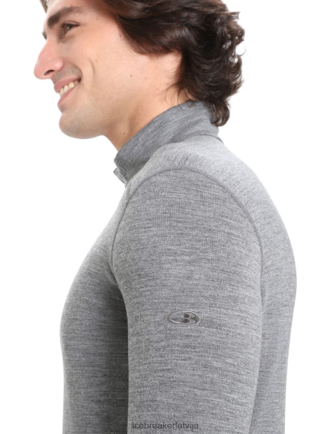 Icebreaker Merino 200 oasis termo tops ar garām piedurknēm ar pusi rāvējslēdzēju vīriešiem smilšakmens virši apģērbs 622ZJ150