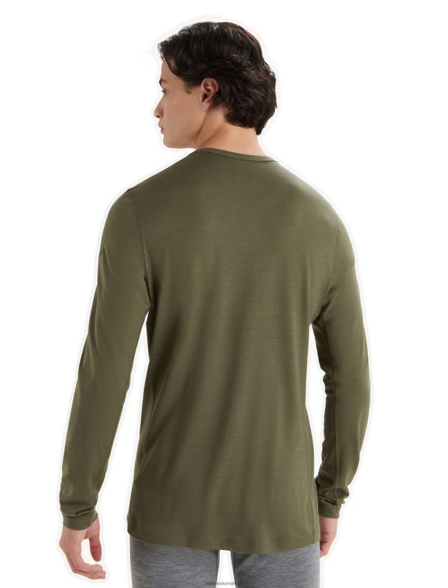 Icebreaker Merino 200 oasis termo tops ar garām piedurknēm vīriešiem loden apģērbs 622ZJ136