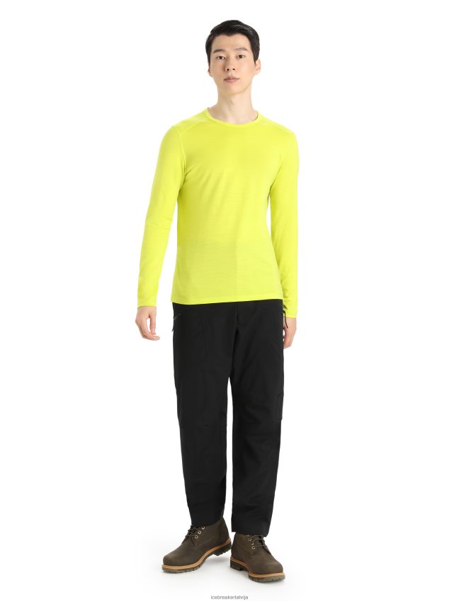Icebreaker Merino 200 oasis termo tops ar garām piedurknēm vīriešiem spīdēt apģērbs 622ZJ446
