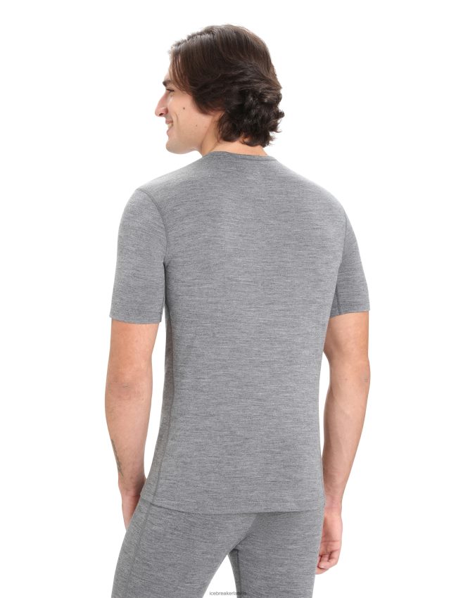 Icebreaker Merino 200 oasis termo tops ar īsām piedurknēm vīriešiem smilšakmens virši apģērbs 622ZJ154