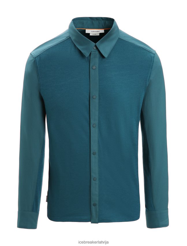 Icebreaker merino hike tops ar garām piedurknēm vīriešiem zaļa slava apģērbs 622ZJ190