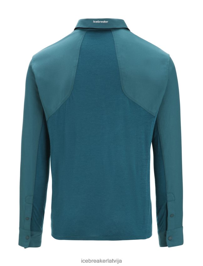 Icebreaker merino hike tops ar garām piedurknēm vīriešiem zaļa slava apģērbs 622ZJ190