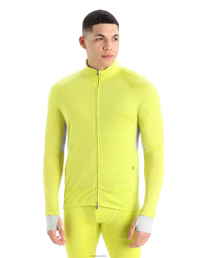 Icebreaker zoneknit merino rāvējslēdzēja augšdaļa ar garām piedurknēm vīriešiem spīdēt/ēteris apģērbs 622ZJ413