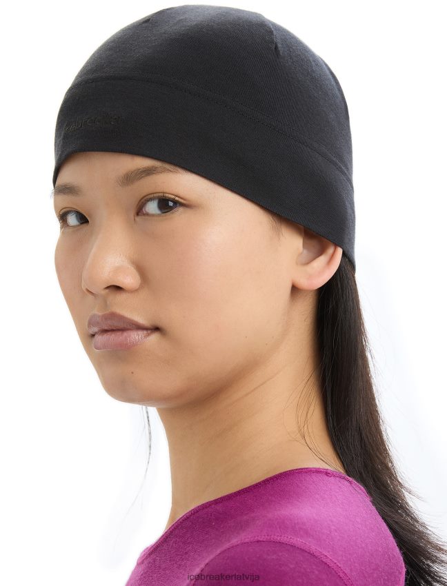 Icebreaker cool-lite merino fleksi beanie unisex melns Piederumi 622ZJ317