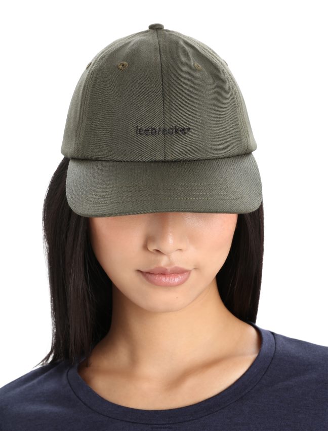 Icebreaker merino 6 paneļu cepure unisex loden/melns Piederumi 622ZJ322