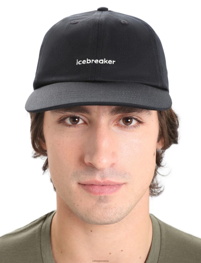 Icebreaker merino 6 paneļu cepure unisex melns Piederumi 622ZJ321