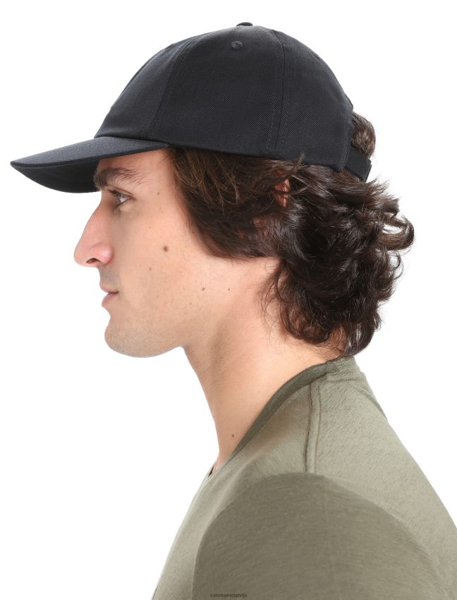 Icebreaker merino 6 paneļu cepure unisex melns Piederumi 622ZJ321
