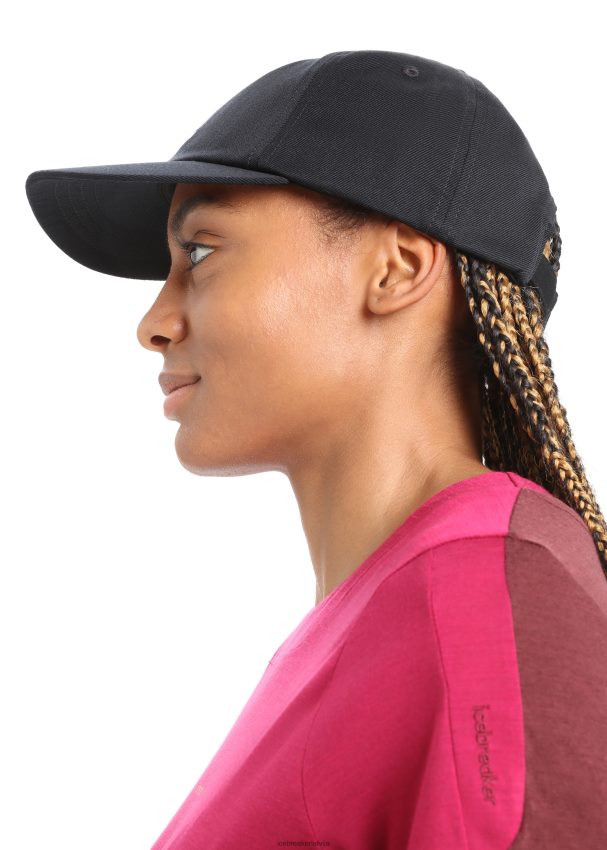 Icebreaker merino 6 paneļu cepure unisex melns Piederumi 622ZJ321