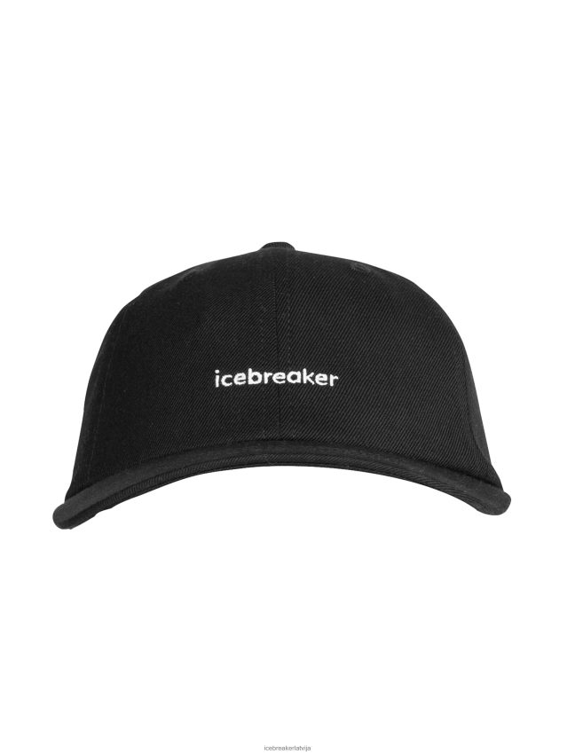 Icebreaker merino 6 paneļu cepure unisex melns Piederumi 622ZJ321