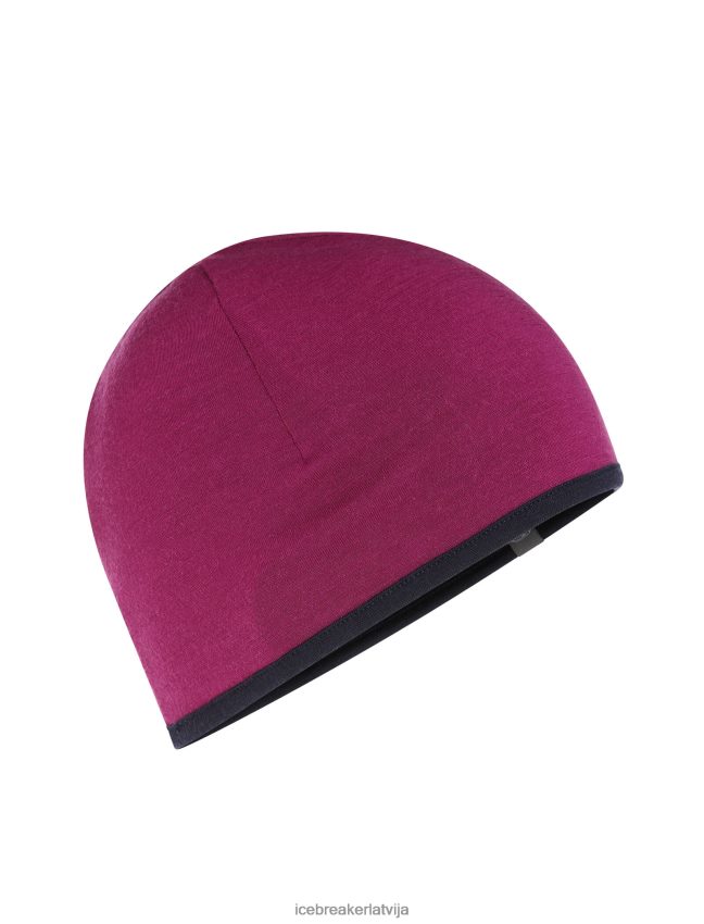 Icebreaker merino kabatas beanie unisex go berry/midnight navy Piederumi 622ZJ314