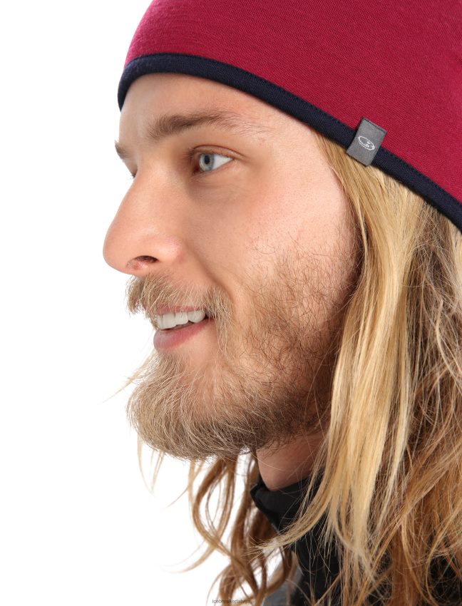 Icebreaker merino kabatas beanie unisex ķirsis/pusnakts flote Piederumi 622ZJ448