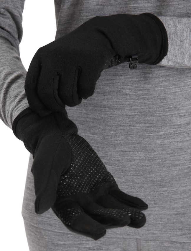 Icebreaker merino kvantu cimdi unisex melns apģērbs 622ZJ301