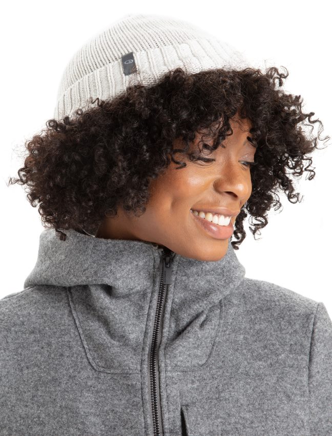 Icebreaker merino vela aproces beanie unisex ekru virši Piederumi 622ZJ463
