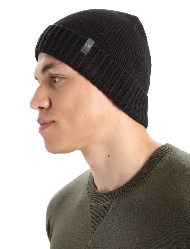 Icebreaker merino vela aproces beanie unisex melns Piederumi 622ZJ335