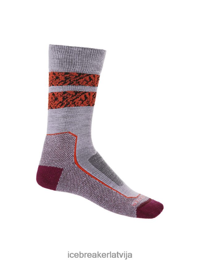 Icebreaker merino hike+ light crew socks natural virsotne sievietes violets skatiens/iet ogot Piederumi 622ZJ786