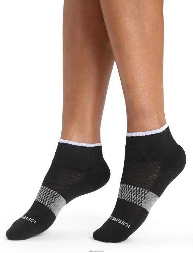 Icebreaker merino multisport vieglas mini zeķes sievietes melns/sniegs Piederumi 622ZJ751