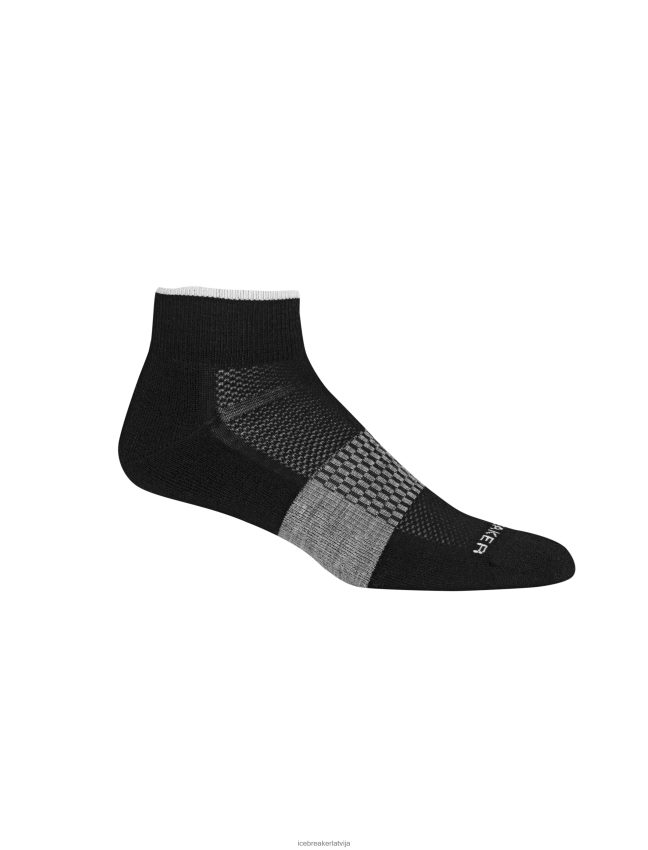 Icebreaker merino multisport vieglas mini zeķes vīriešiem melns/sniegs Piederumi 622ZJ290