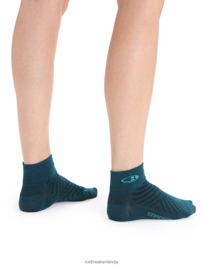Icebreaker merino run+ ultravieglas mini zeķes sievietes zaļa godība/svaiga Piederumi 622ZJ769