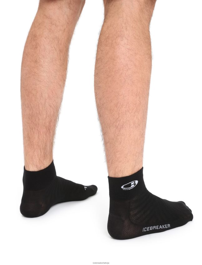 Icebreaker merino run+ ultravieglas mini zeķes vīriešiem melns/sniegs Piederumi 622ZJ276