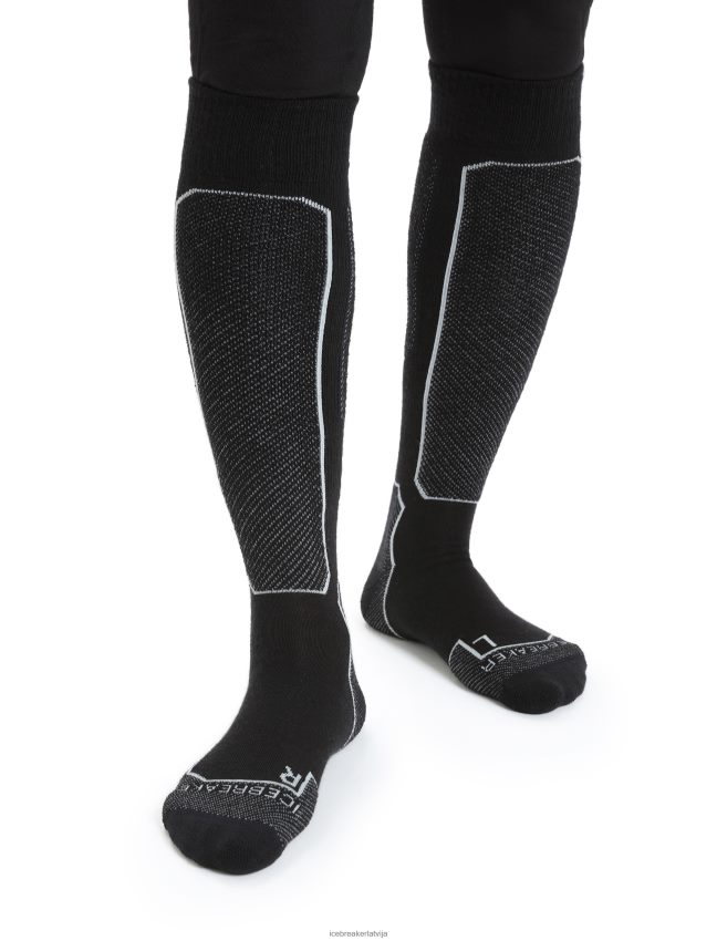 Icebreaker merino ski+ gaismas virs teļa zeķes sievietes melns Piederumi 622ZJ785