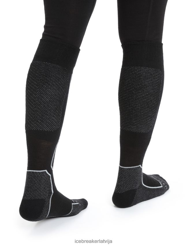 Icebreaker merino ski+ gaismas virs teļa zeķes sievietes melns Piederumi 622ZJ785