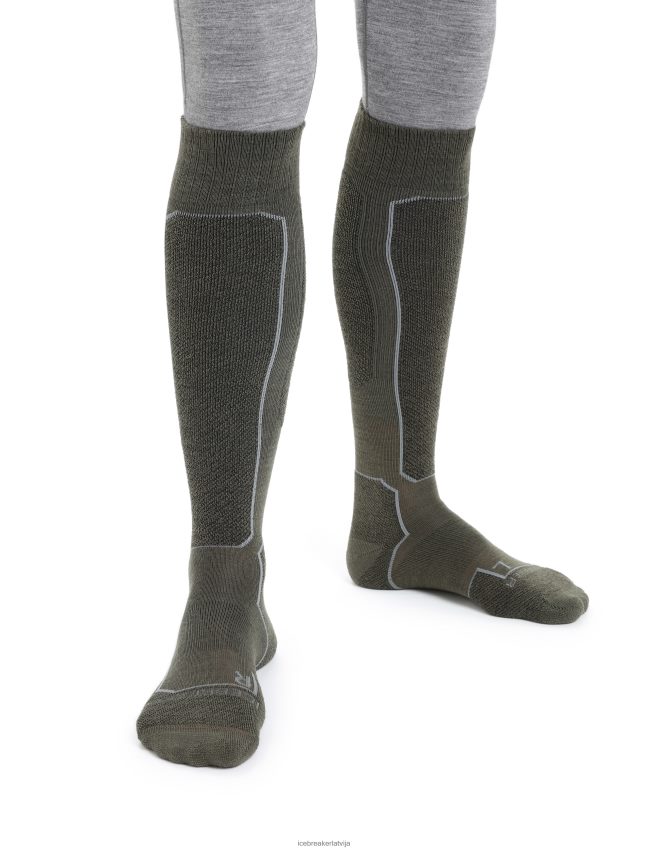 Icebreaker merino ski+ gaismas virs teļa zeķes vīriešiem loden/melns Piederumi 622ZJ466