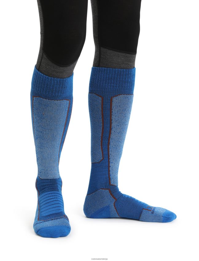 Icebreaker merino ski+ vidējas virs teļa zeķes vīriešiem lazurīts/espresso Piederumi 622ZJ459