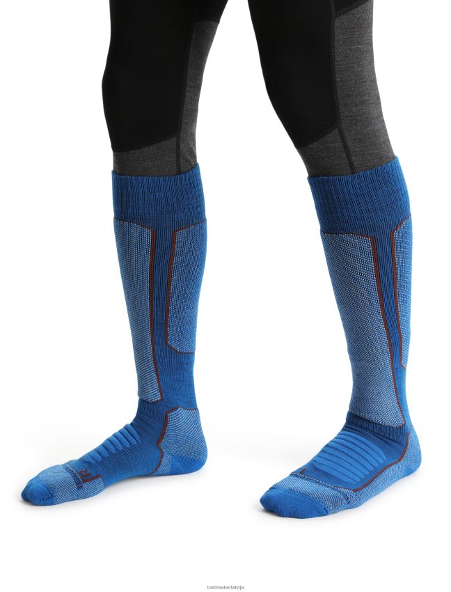 Icebreaker merino ski+ vidējas virs teļa zeķes vīriešiem lazurīts/espresso Piederumi 622ZJ459